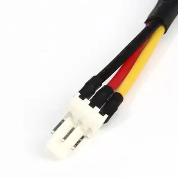 10pcs 3Pin Fan Upor Kabli Moški-Ženski Konektor Zmanjšanje PC Hitrosti Ventilatorja Noise Cut Hrupa Razširitev Izhoda Upor Žice Kabel