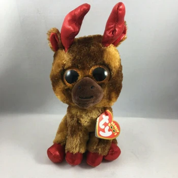 15 cm Ty Kapa Boos Božič Collector ' s Edition Rdeče Elk Plišastih Igrač Sijoče Velike Oči otroške Igrače Mehka Lutka Darilo