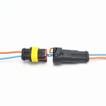 2 Pin Način Zapečateni Nepremočljiva žice izkoriščanje Električne Žice Priključek Priključite Komplet z 20 mm kabel