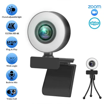 2K 4K Webcam Conferentie Pc Spletna kamera samodejno ostrenje, Usb Spletna Kamera Prenosnik Namizni Voor Mini Kamera Thuis Mic 1080P Hd Živo