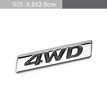 Avto Styling 3D Kovinski 4WD Emblem Logotip Nalepko Dekoracijo Nalepke Za Hyundai IX20 IX25 IX30 IX35 IX45 Elantra Tucson Solaris Verna