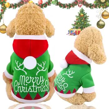 Božič Pet Kostum za Majhne Pse, Mačke Pozimi Kuža, Mačka Oblačila Chihuahua Malteški Puloverji Pes Hoodie Plašč honden kleding