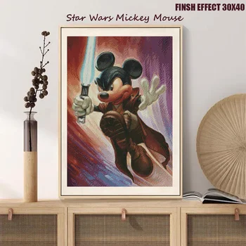 Disney Mickey Mouse Star Wars 5D Diamond Slikarstvo Risanka Navzkrižno Šiv Kompleti za Vezenje Celoten Kvadratni Vaja Mozaik Smolo Doma Dekor
