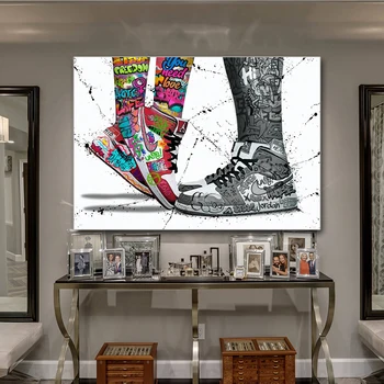 DIY diamond slikarstvo moderni grafiti umetnost, classic, retro košarka čevlji nosorogovo mozaik zidana shoe store nakupovalni center decorat
