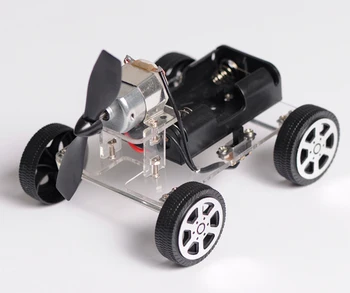 DIY Veter Mini RC Avto Tehnologije Izum Smešno Puzzle Izobraževanje Igrača Avto