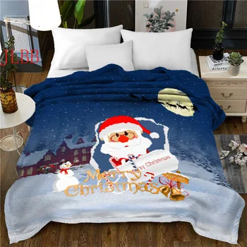 Doma Tekstilne Vrgel odejo Santa sneg Flanela runo bedspread slon prešite odeje 150*200 cm Novega 3D odejo posteljo zajema Božič postelja