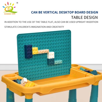 HUIQIBAO Združljiv Velikosti gradnikov Baze Tabela Večnamensko Študija Učenja Desk Opeke Otrok Igrača Darilo za Otroka