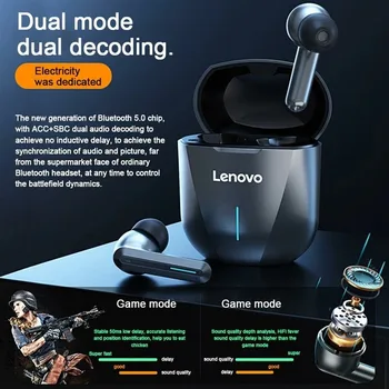 Lenovo XG01 TWS Bluetooth Slušalke Nizke Latence brezžične slušalke Hi-fi Zvok Gaming Čepkov Z Mic