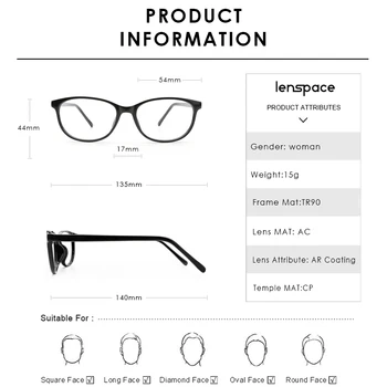 Lenspace Očal Okvir Ženske Računalnik Očala Modre Svetlobe Očala Očala za Kratkovidnost Optični okvir Očala očala 2020