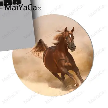 MaiYaCa Divji konj teče igralec igra preproge Gume Mouse pad 20x20cm 22x22cm premer okrogle mouse pad