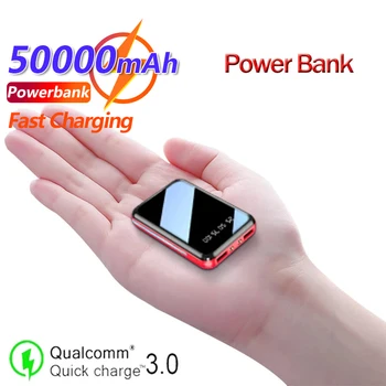 Mini 50000mAh Moči Banke Prenosni Polnjenje PD 20W Zunanji Polnilec 50000 MAh Powerbank Za IPhone Xiaomi Mi PoverBank