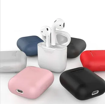 Mini Mehko Silikonsko Ohišje Za Apple Airpods Shockproof Cover Za Apple AirPods Slušalke Primerih za Letalski Stroki Zaščitnik Primeru