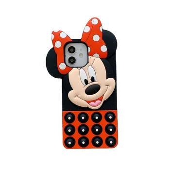 Moda Disney Stres Razbremenilna Mickey Minnie Mehko Telefon Primeru za IPhone 12 11 Pro Max IPhone X XR 7 8 Plus Anime Pokrov Školjke