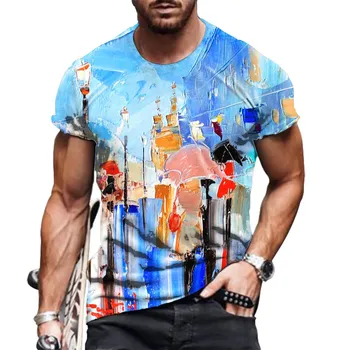 Moška T-Shirt 3D Tisk T-Shirt Priložnostne Hip-Hop Igralne Karte Ulica Majica Poletnih O Vratu, Kratka Sleeved moška Oblačila