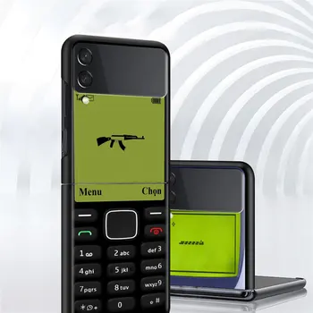 Nazaj Ohišje za Samsung Galaxy Ž Flip 3 5G Krat Lupini Za Galaxy ZFlip3 Zložljivi Pokrov Trdega Telefon Coque Vrečko Letnik Pametni telefon