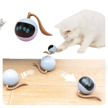 Pet Smart Interaktivne Igrače Mačke Pisane LED Samostojno Vrtenje Žogo Igrače USB Polnilne Mucek Elektronski Žogo Igrače Mačka Dodatki
