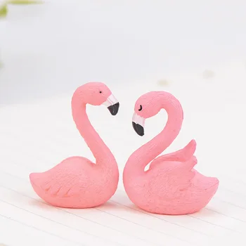 Pink Flamingo Miniaturne Figurice Živali Okrasni Vrt Dekor Mikro Krajine Pravljice Vrt Kip Dekoracijo