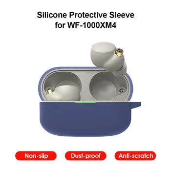 Silikonska Zaščitna torbica Za SONY WF-1000XM4 Slušalke Pokrov za Polnjenje Primeru Zaščitnik Brezžični Čepkov Rokav za Sony WF-1000XM4