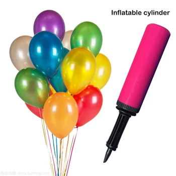 Velika 28 cm Dvojno delovanje Ročne Balon Črpalka Barvno mešanje Prenosni Mini Plastični Inflator Zraka, Puhala Balon Pribor Party