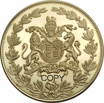 Velika Britanija Očarljivo Royal Portraiture v Viktoriji Zlato Vzorec Krono 1887 Medenina Kopija Kovanca Priložnostnih KOVANCEV