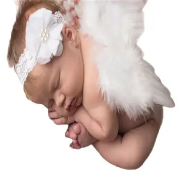 Vroče Prodaje Novih 0-6 Mesecev Baby Belo Pero Pravljice Krila Angel Fotografija/Photography Rekvizitov, Kostum Stranka Dekor