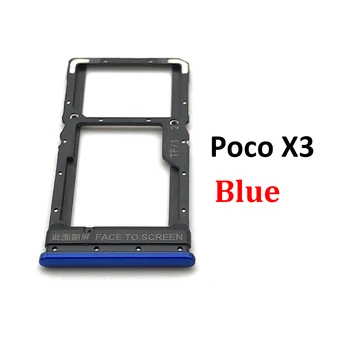 Za Poco X3 F3 NFC Pladenj Sim Imetnik Pladenj za Kartico SIM Reže Imetnik Adapter Vtičnice Nadomestni Del Za Xiaomi Poco X3 F3 NFC