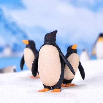 ZOCDOU 1 Kos Srčkan Pingvin Antarktiko Pole Oče In Sin, Led In Sneg Majhen Model Kip Obrti Ornament, Miniature