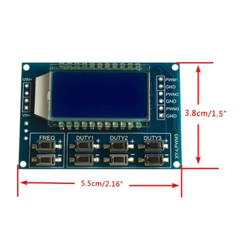 OOTDTY Signal PWM Generator Frekvenca Impulza Ciklus Modul Nastavljiv LCD-Zaslon